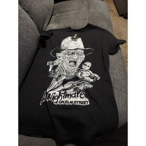 A Nightmare On Elm Street T-Shirt Men Small Graphic Print Logo Black..#12987